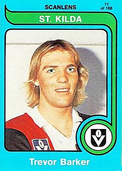 1980 Scanlens VFL #11 Trevor Barker Front